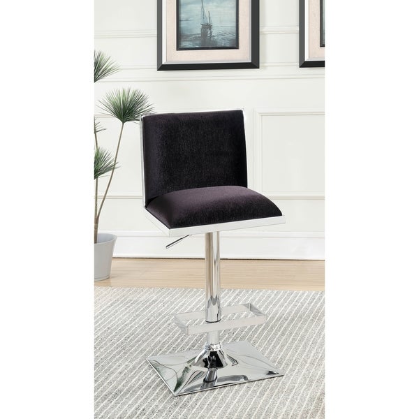 Furniture of America Hevi Contemporary Velvet Fabric Padded Barstool