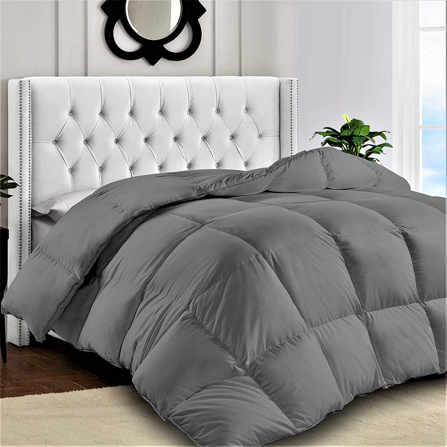 Premium Quality Heavy Quilted Comforter - Duvet Insert - Stand Alone Comforter - with Corner Tabs -Hypoallergenic -Plush Microfiber Fill