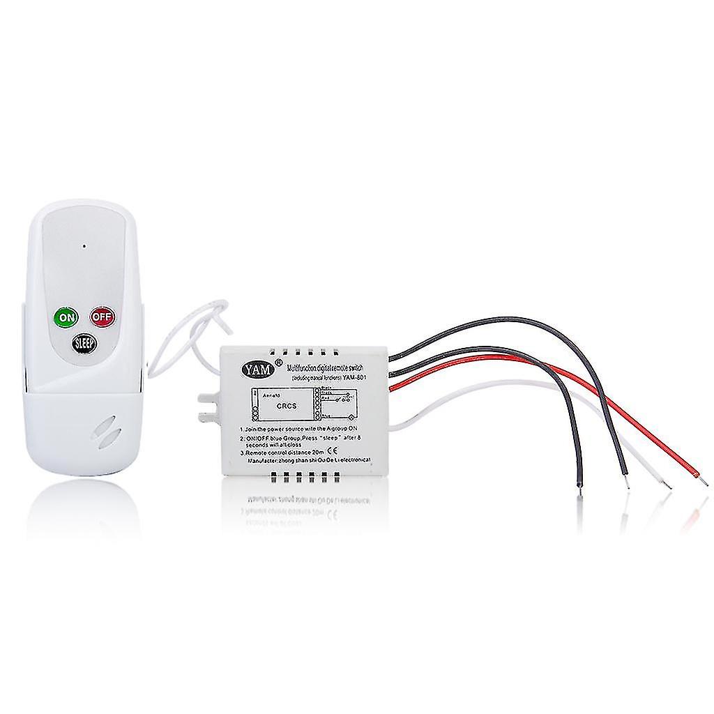 1-way / Off Light Digital Wireless Wall Switch With Remote Control (white)