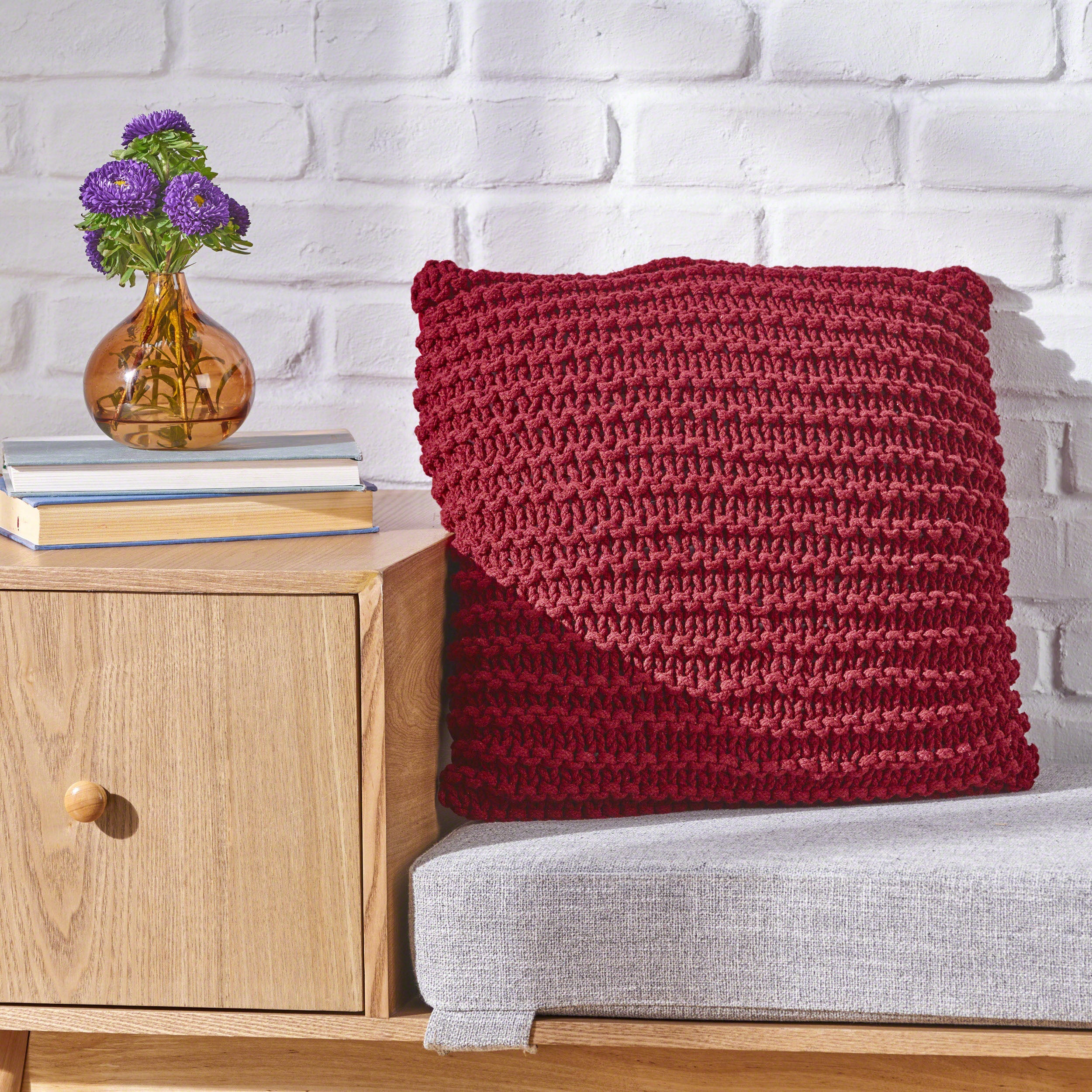 Tate Knitted Cotton Pillow