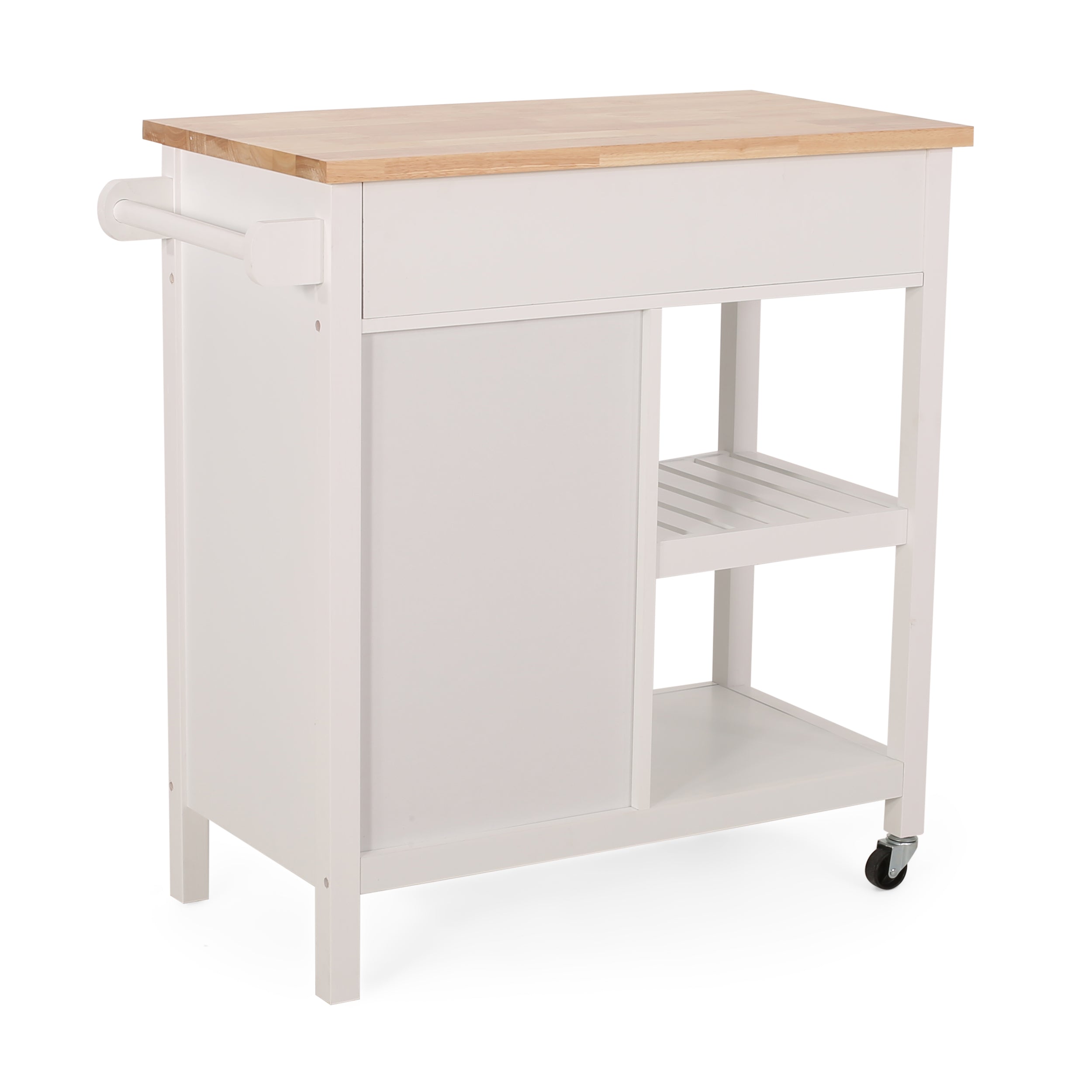 Aidah Contemporary Kitchen Cart with Wheels