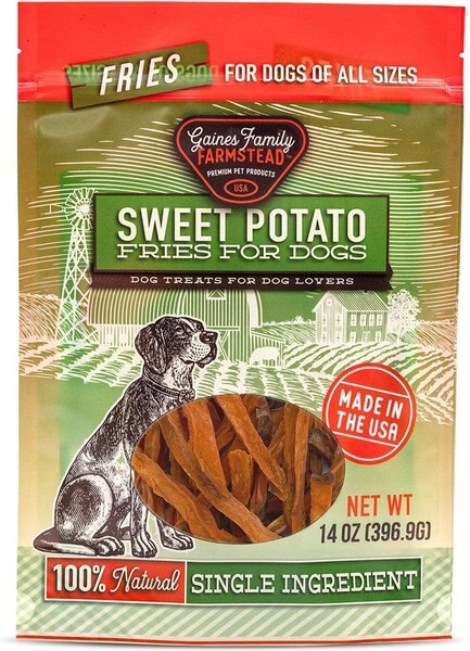 Gaines Family Farmstead Sweet Potato Fries Grain-Free Dog Treats， 14-oz bag