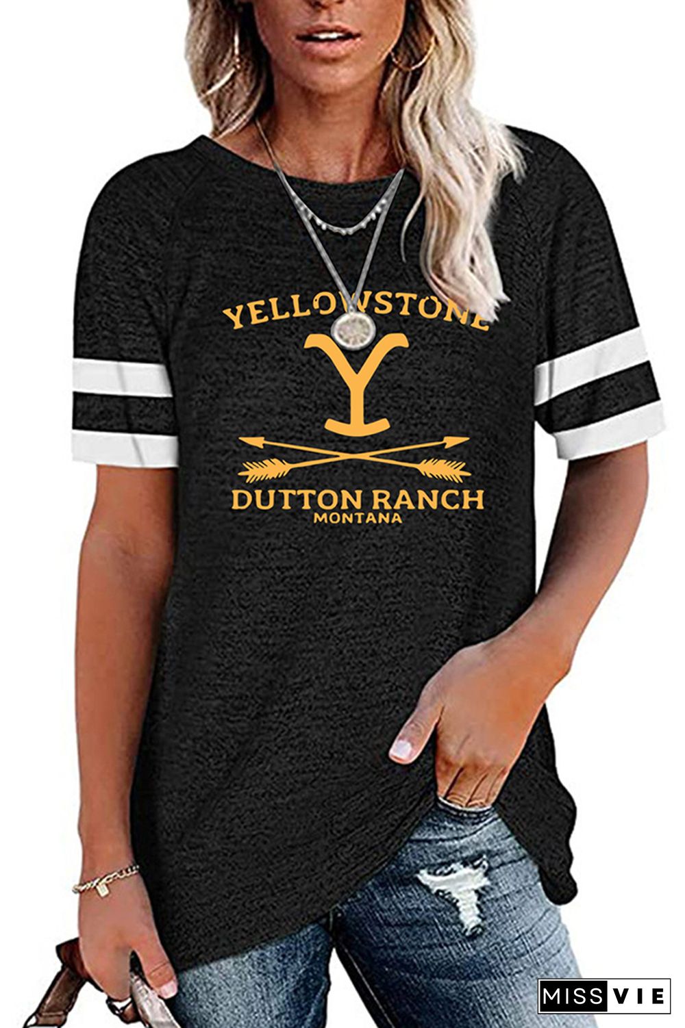 Yellowatone Dutton Ranch Graphic Tees for Women Wholesale