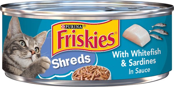 Friskies Savory Shreds with Whitefish and Sardines in Sauce Canned Cat Food