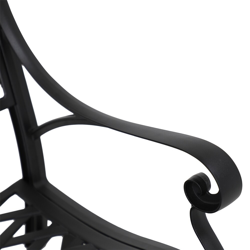 Outdoor cast aluminum patio swivel chair