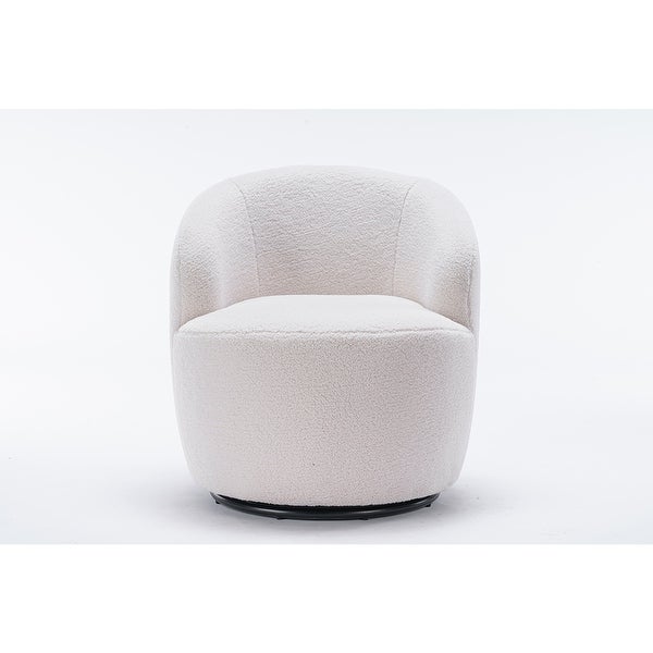 Teddy Fabric Swivel Accent Armchair