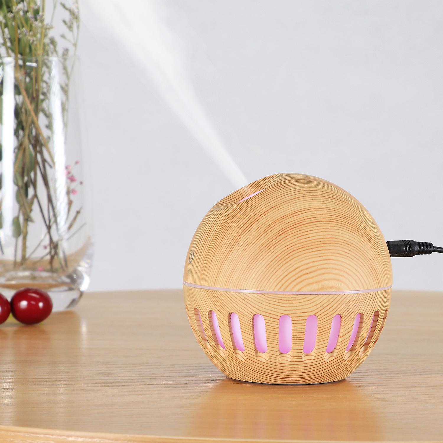 Dark Brown Aromatherapy Essential Oil Diffuser Humidifier Aroma Diffuser With Led Night Lights Mini Mist Humidifier For Bedroom Home Office