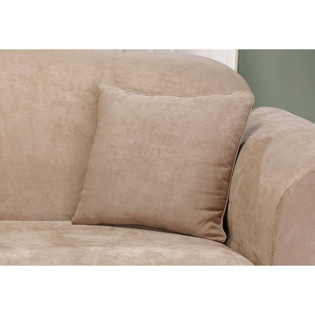 Soft Suede Chair Slipcover Taupe Sure Fit