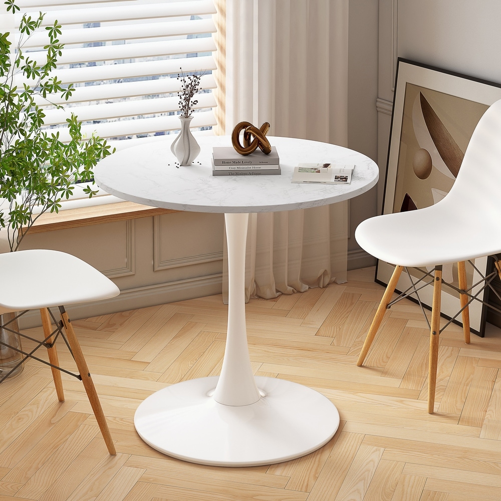 Round Dining Table  Metal Base