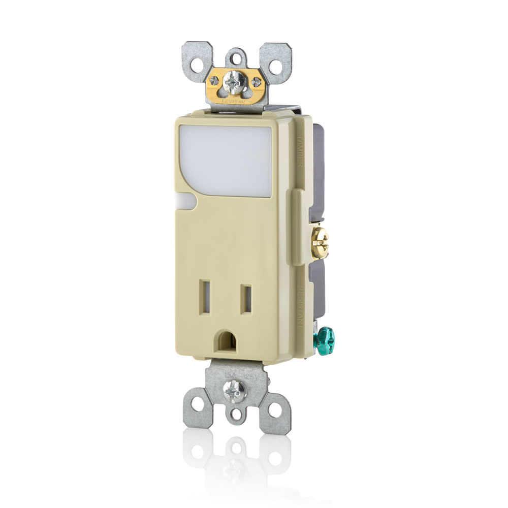 Leviton 15A 125VAC Ivory Combination Decora Receptacle/Outlet