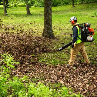 ECHO 220 MPH 1110 CFM 79.9 cc Gas 2-Stroke X Series Backpack Blower with Hip-Mounted Throttle PB-9010H