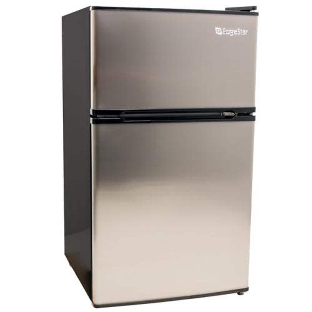 EdgeStar 31 cu ft Mini Fridge in Stainless Steel with Freezer