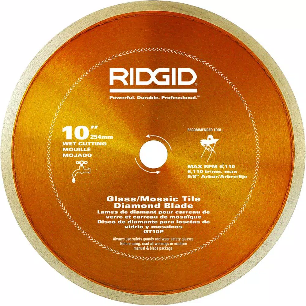 RIDGID 10 in. Glass Tile Blade and#8211; XDC Depot