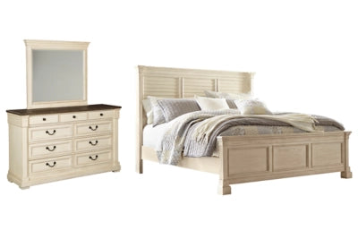 Bolanburg King Panel Bed, Dresser, Mirror and Nightstand