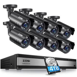 ZOSI 16-Channel 5MP-Lite 4TB DVR Security System with 8 1080P Outdoor Wired Bullet Cameras 16WK-211B8S-40-US