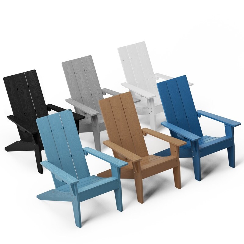 WINSOON  Weather HIPS Outdoor Adirondack Chair with Cup Holder