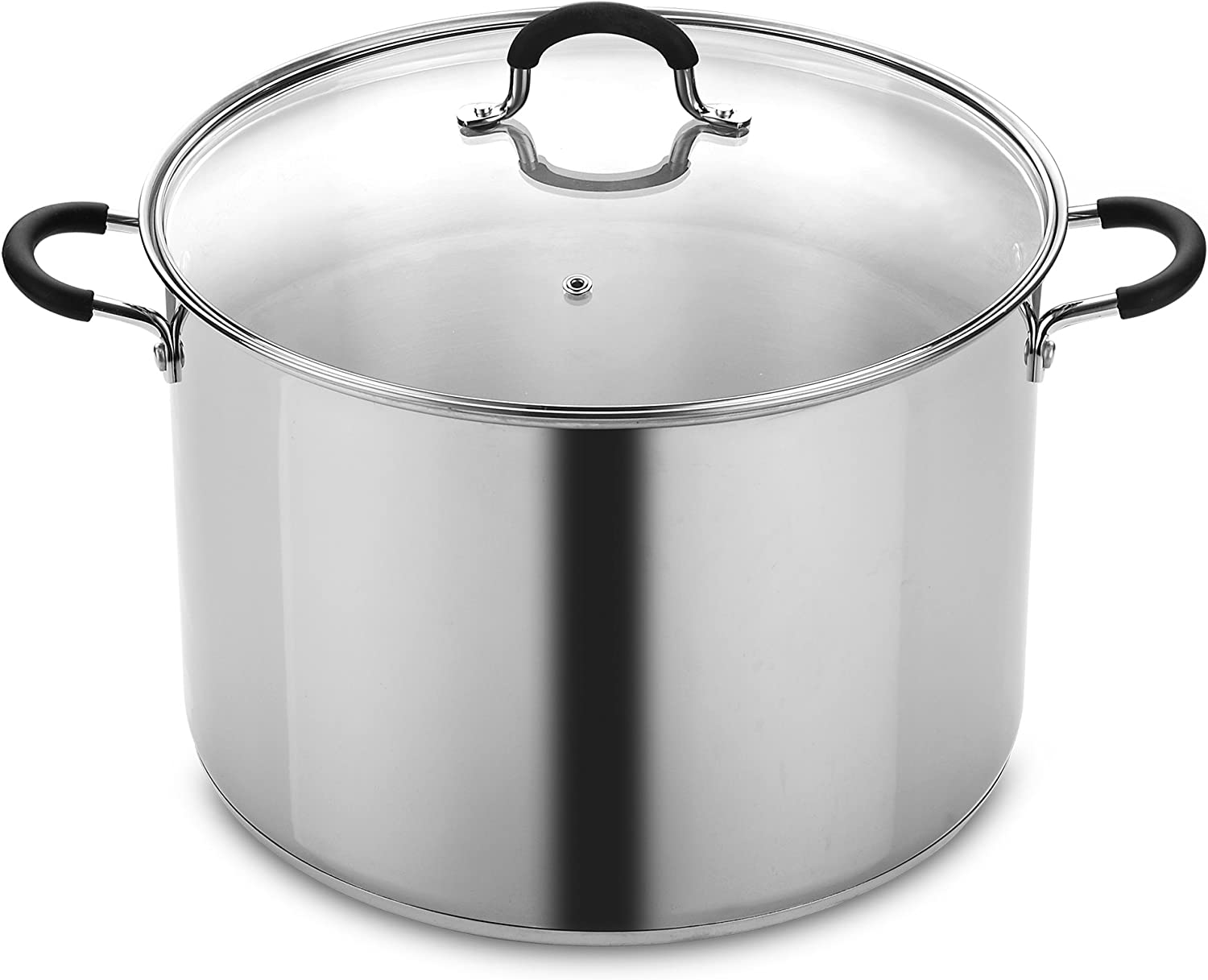 Cook N Home 00335 Stainless Steel Saucepot with Lid 20-Quart Stockpot， Silver