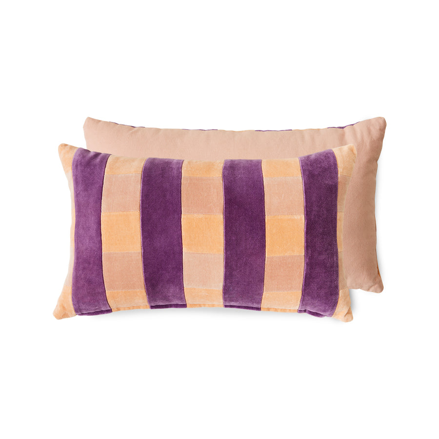 Striped velvet pillow Midsummer