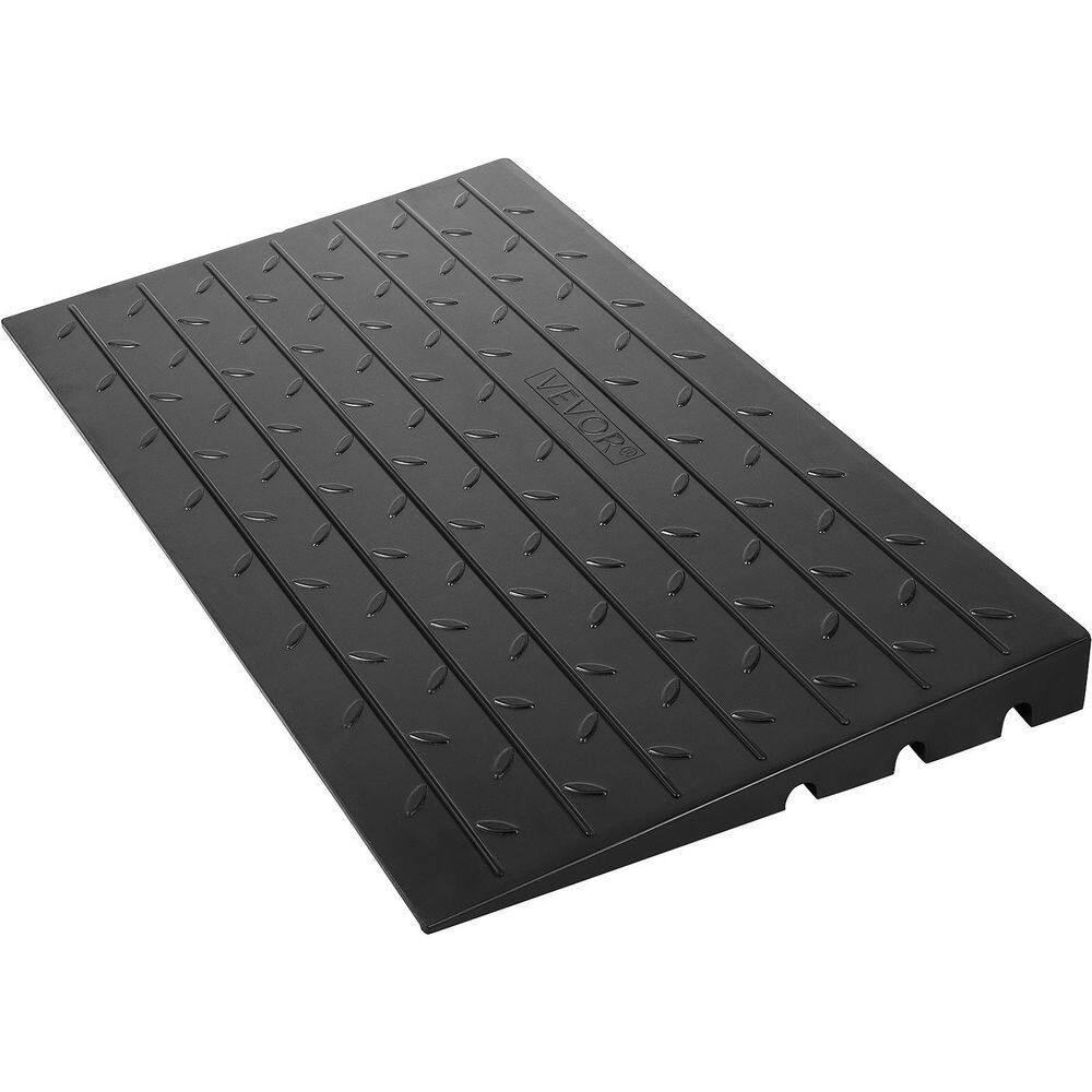 VEVOR 24 in. x 41.8 in. x 3 in. Black Rubber Threshold Speed Ramp Wheelchair Ramp 3 in. Rise for Wheelchair and Scooter WFSLYP24X42X3I8PSV0