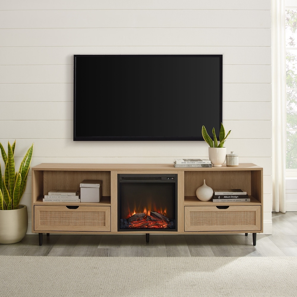 Middlebrook 70 inch Rattan Door TV Stand