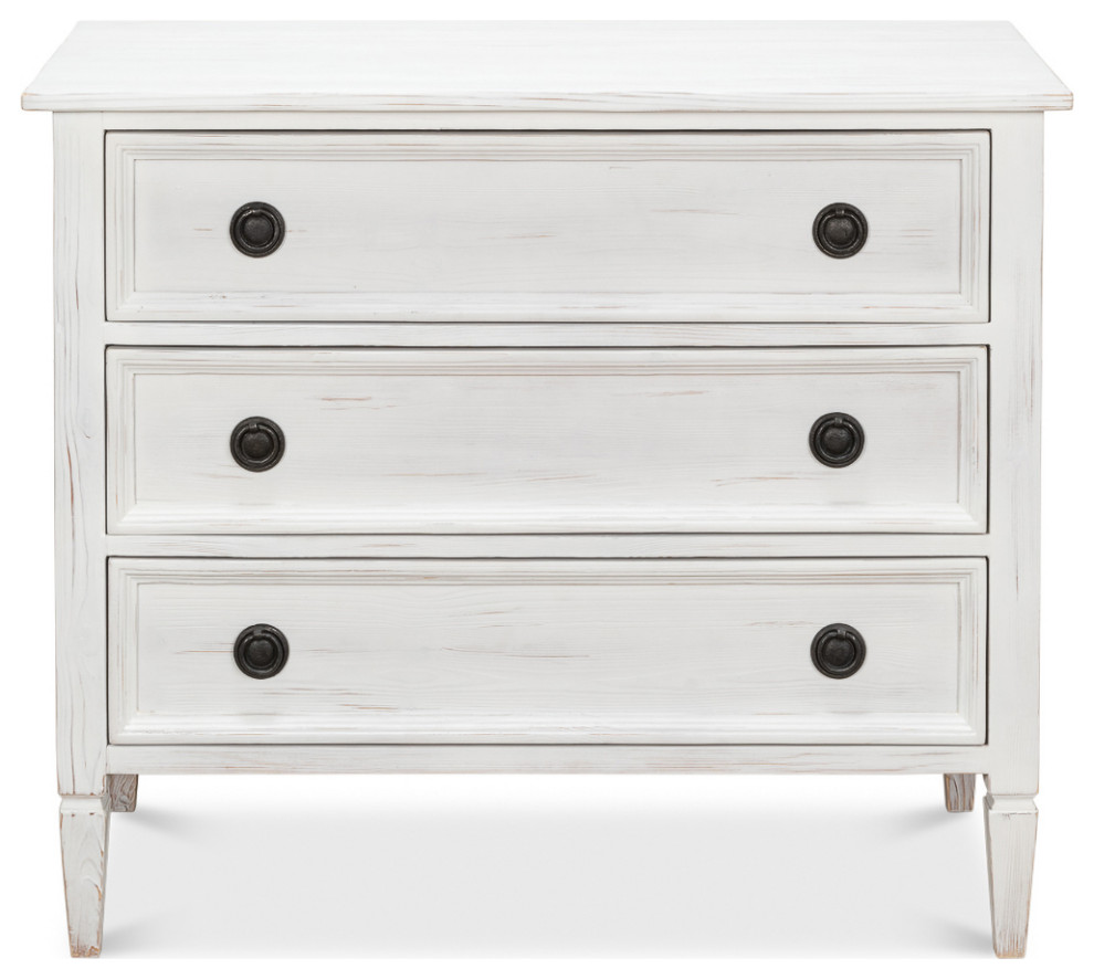 French Provincial White Painted Dresser   Farmhouse   Accent Chests And Cabinets   by English Georgian America  Houzz