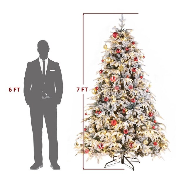 7ft 1687 Branches 450 Lights Warm Color 8 Modes Christmas Tree