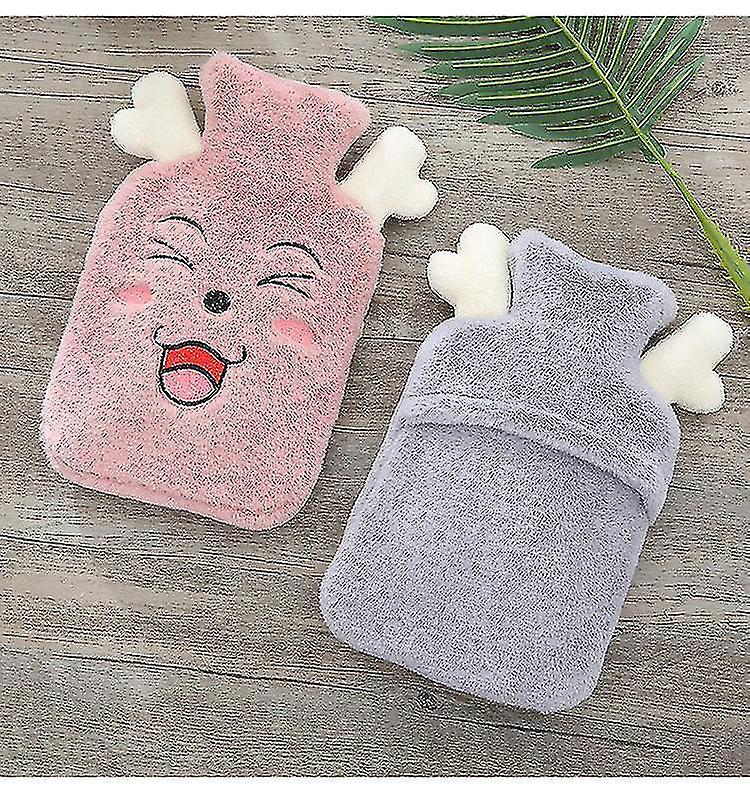 2 Pieces Hot Water Bottle， Rubber Hot Water Bottle With Cover 1l Hot Water Bottle， Safe Hot Water Bo