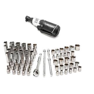 Husky 38 in. Drive Mechanics Tool Set with 38 in. Drive Cordless Ratchet (71-Piece) H70MTS3DCRATCB