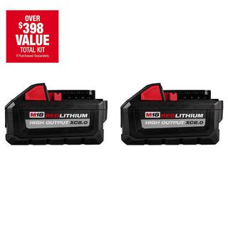 MW M18 18-Volt Lithium-Ion High Output XC 8.0 Ah Battery (2-Pack) 48-11-1882