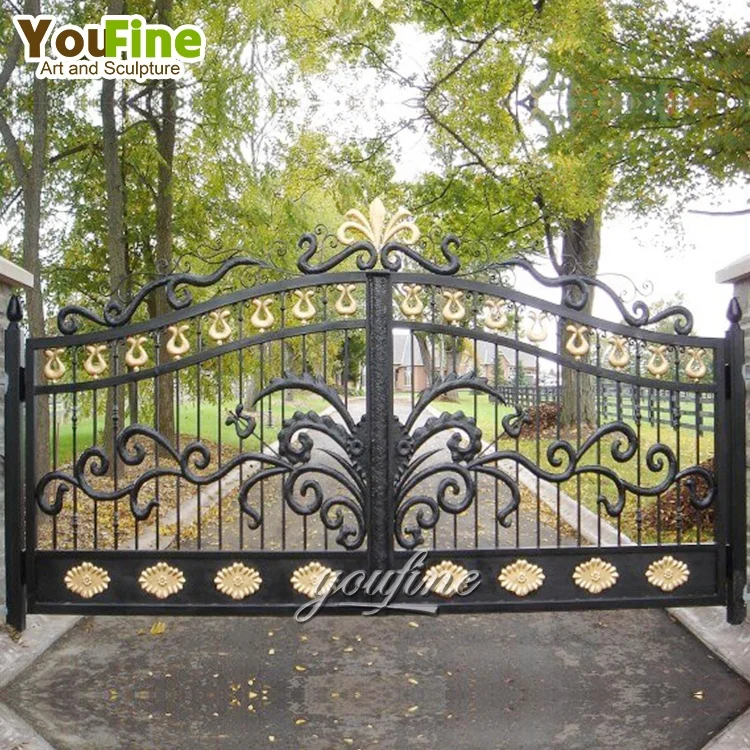 New Fancy Design Wrought Iron Entrance Gate