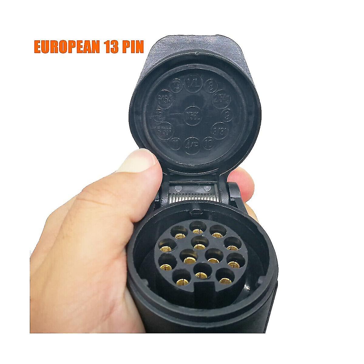 Us To Eu Trailer Light Converter For Us 4-pin Flat Plug Socket To European Trailer 13-pin Round Plu