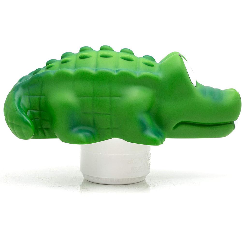 WWD POOL Floating Pool Chlorine Dispenser for 1-3" Chemical Tablets Bromine Holder Crocodile