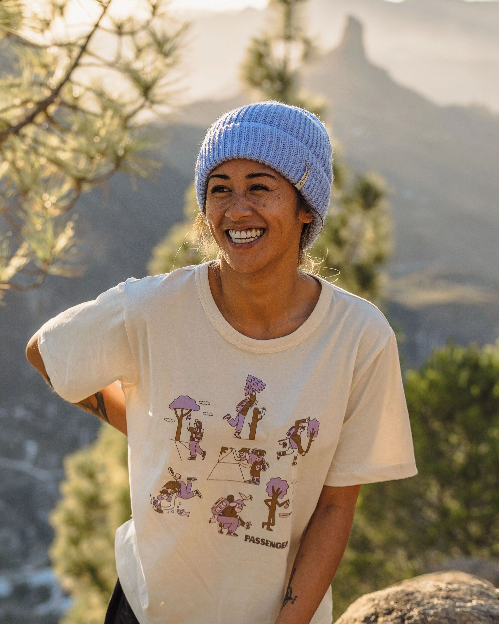 Compass Recycled Beanie - Cornflower