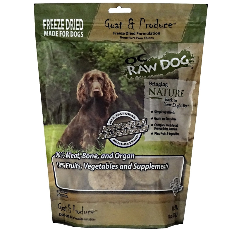 OC Raw Goat and Produce Freeze Dried Formulation Slider For Dog