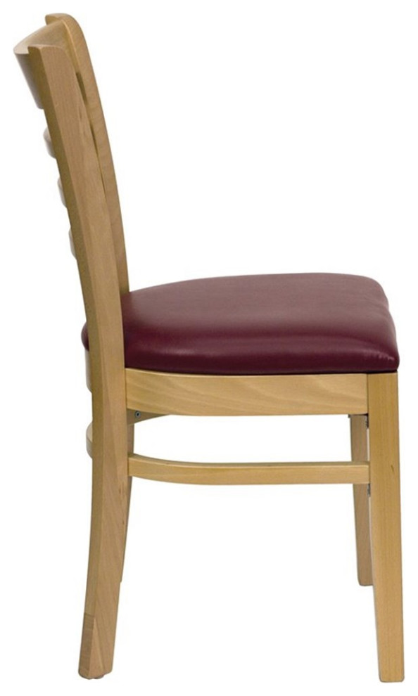 Pemberly Row Modern / Contemporary Series Dining Chair with Burgundy Seat   Transitional   Dining Chairs   by Homesquare  Houzz