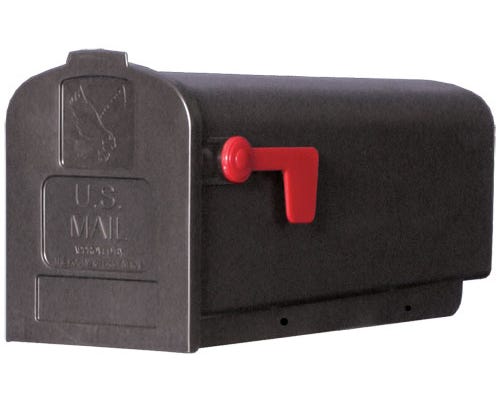 Solar Group Deluxe Black Plastic Rural Mailbox PL10B0201