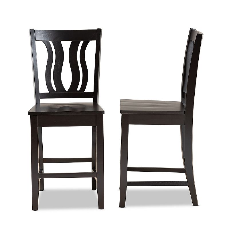 Baxton Studio Fenton Counter Stool 2-piece Set