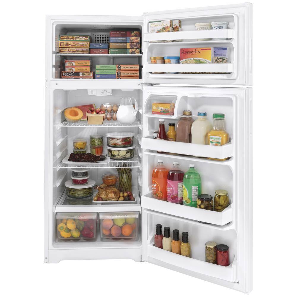 Hotpoint 17.5 cu. ft. Top Freezer Refrigerator in White HPS18BTNRWW