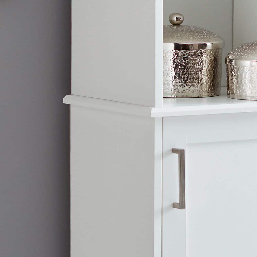 Glacier Bay Shaker Style 16 in W x 12 in D x 6225 in H Linen Cabinet in White