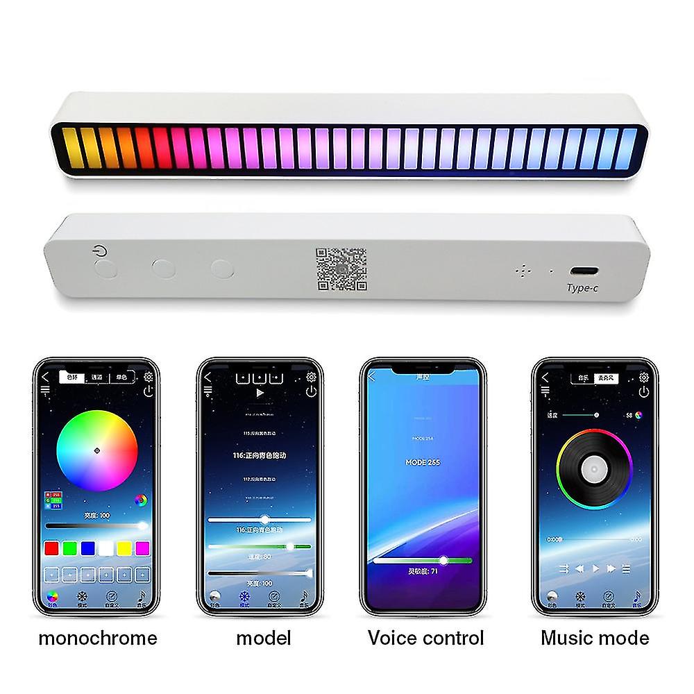 Auto Music Pickup Led Lights App Control Rgb Neon Sound Sensing Lamp For Bmw F10 Peugeot 206 Tesla Golf 6 7 A5 Car Accessories