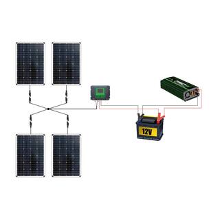 NATURE POWER 440-Watt Polycrystalline Solar Panels with 750-Watt Power Inverter and 30 Amp Charge Controller 53440