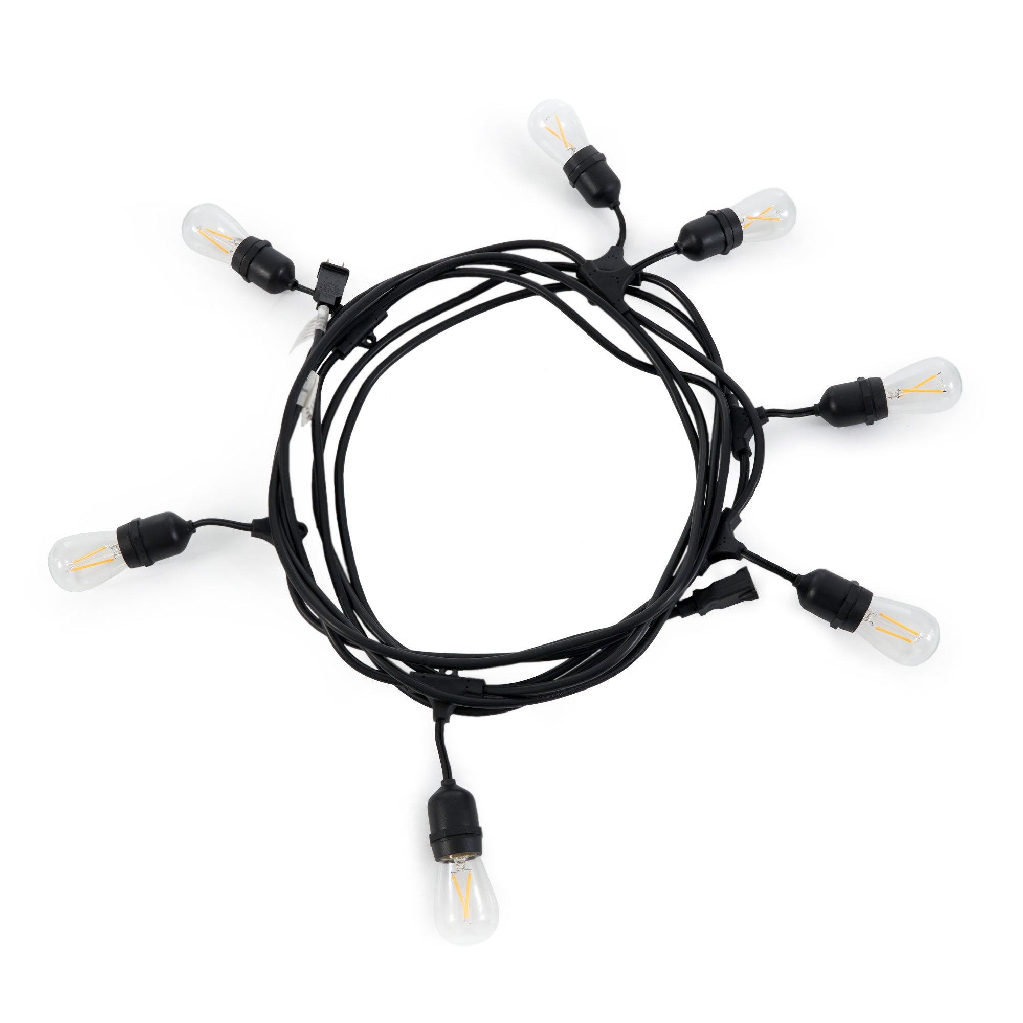 Brightech Ambience Pro Edison Black LED Waterproof Outdoor String Lights, 24 Ft.