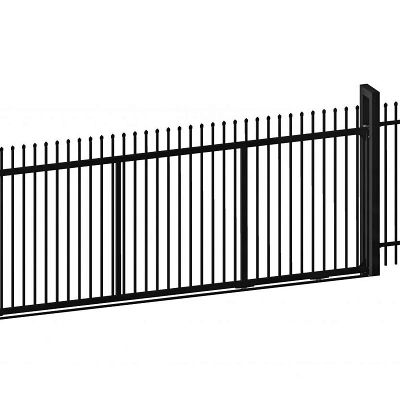 Wholesale High Quality Black Powder Coated Galvanized Garden Supplies Steel Tubular Fence