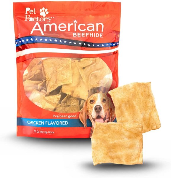 Pet Factory Beefhide Chips Chicken Flavored Dog Hard Chews