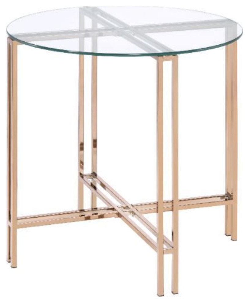 End Table  Champagne   Contemporary   Side Tables And End Tables   by VirVentures  Houzz