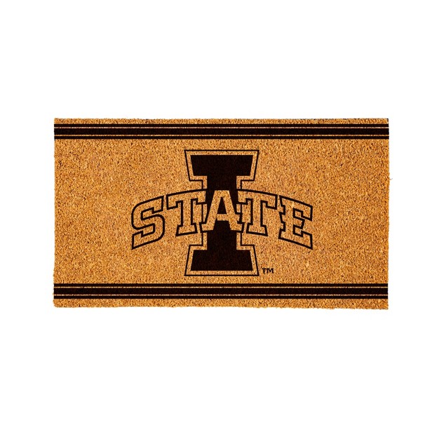 Evergreen Iowa State University Logo Natural Coir 28 X 16 Inches Indoor Outdoor Doormat