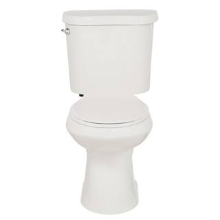 Glacier Bay 2-Piece 1.28 GPF High Efficiency Single Flush Elongated Toilet in White