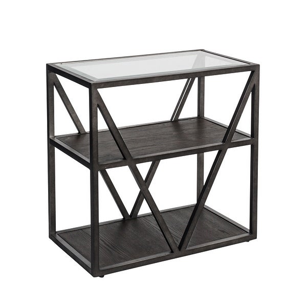 Arista Cobblestone Brown with Grey Dusty Wax Hang-up Chair Side Table