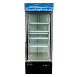 SABA 25 in. W 13 cu. ft. One Glass Door Commercial Merchandiser Refrigerator Reach In in Black SM-13R