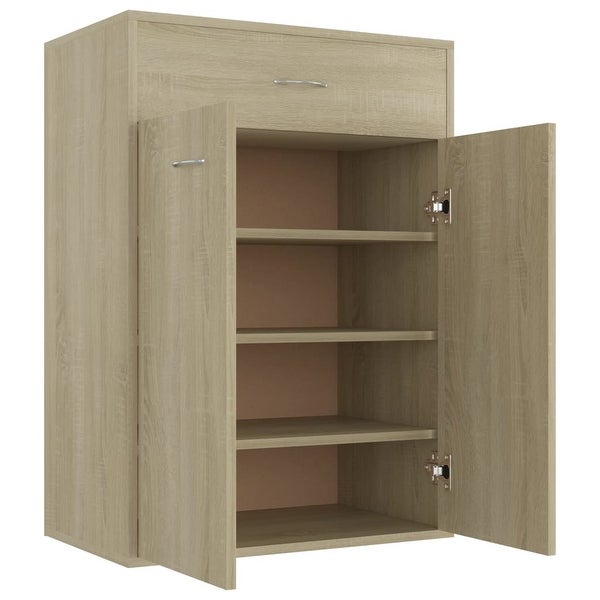 Shoe Cabinet Sonoma Oak 23.6x13.7x33 Chipboard - - 35205866